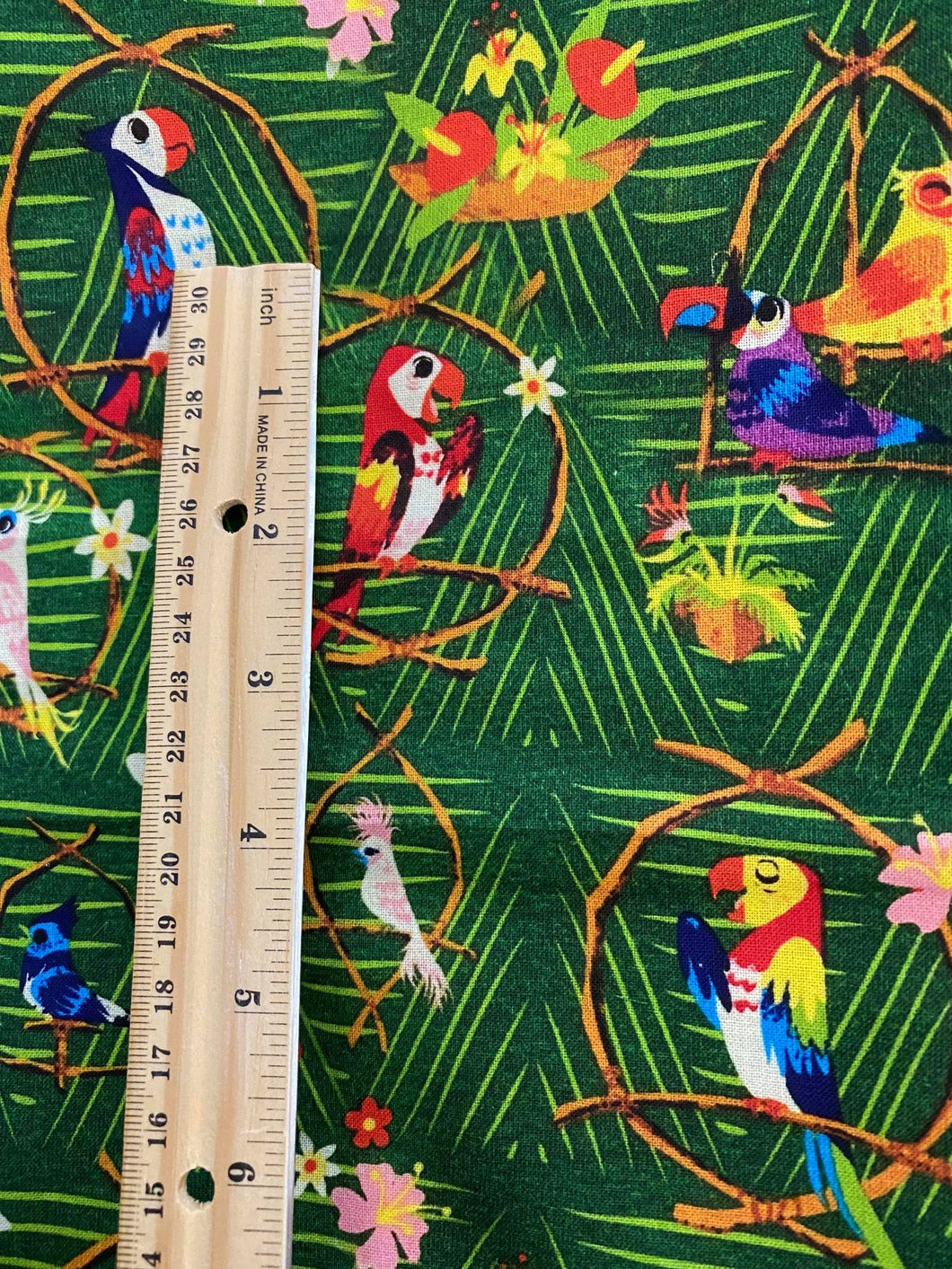 Custom Printed 100% Cotton Tiki Room Fabric