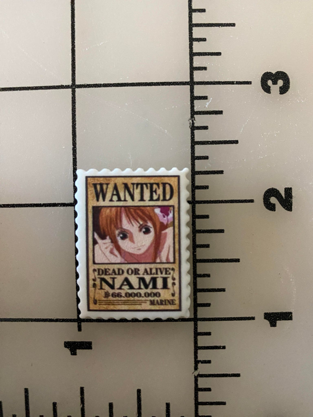 One Piece Wanted poster Nami Anime Flat back Printed Resin