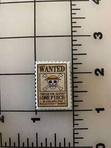 One Piece Wanted poster Anime Flat back Printed Resin