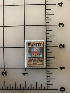 One Piece Wanted poster Chopper Anime Flat back Printed Resin