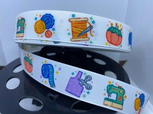 New 1 Yard 7/8" Sewing- Hobby- Sewing Machine Grosgrain Ribbon