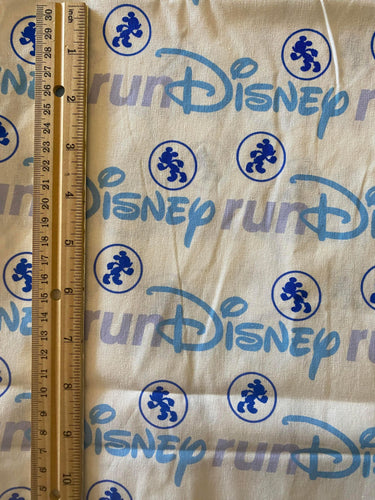 Custom Printed 100% Cotton Run Disney Fabric