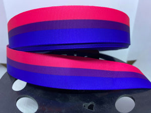 1 yard 1 Inch Bisexual Pride Flag Colors Grosgrain Ribbon LGBTQ