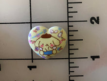 Sanrio Friends 3-D Heart Resin Flat back Printed Resin