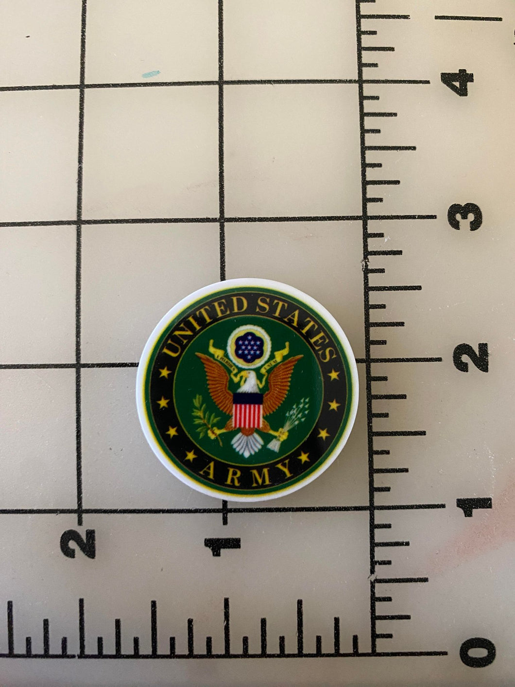 United States Army flat  back Printed Resin