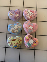 Sanrio Friends 3-D Heart Resin Flat back Printed Resin