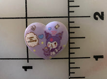 Sanrio Friends 3-D Heart Resin Flat back Printed Resin