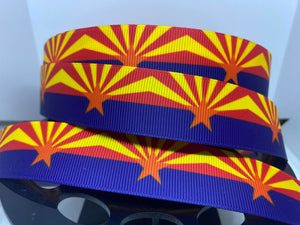 New 1 Yard 1 inch Arizona State Flag Grosgrain Ribbon
