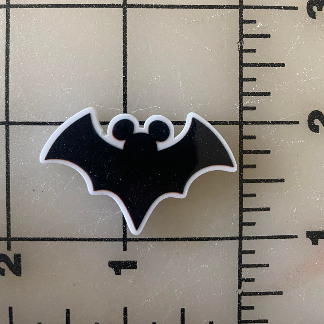 Halloween Mickey Vampire Bat Flat back Printed Resin
