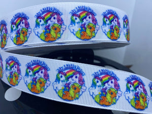 1 yard 1 inch 80's kid Vintage Retro Cartoon My Little Pony Grosgrain Ribbon