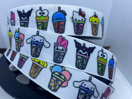 NEW 1 yard 1 inch Sanrio Characters Boba Grosgrain Ribbon