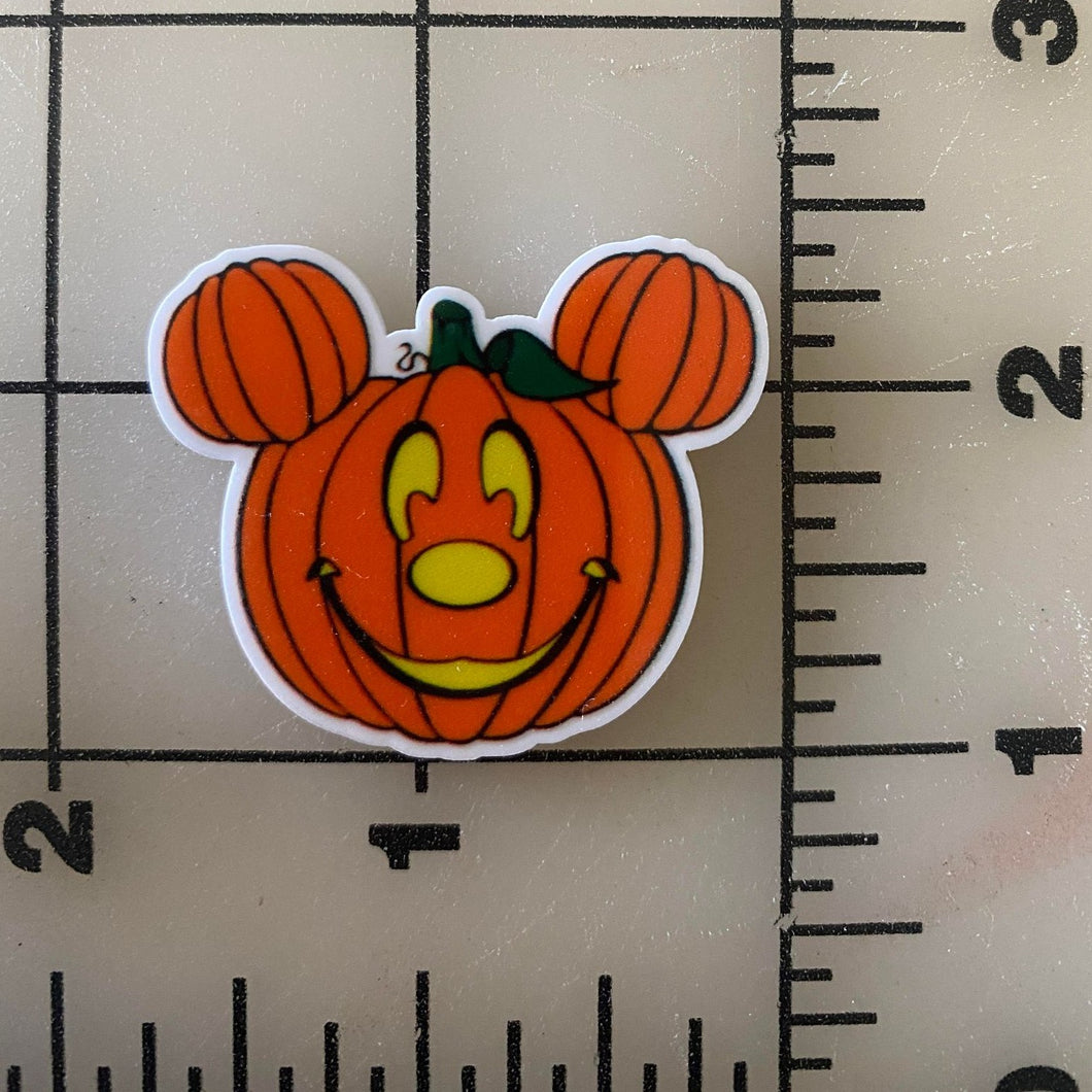 Classic Halloween Mickey Pumpkin Flat back Printed Resin