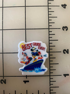 Disney Cruise Line "Best Cruise Ever" Flat back Printed Resin
