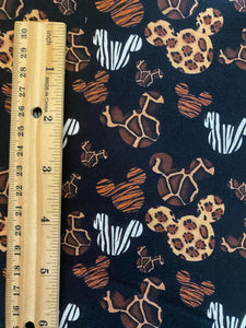 100% Cotton Mickey Head Animal Print Fabric