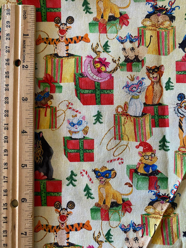 NEW 100% Cotton A Disney Cat Christmas Fabric