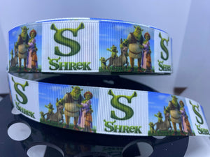 New 1 yard 1 Inch "SHREK" Custom Print Grosgrain Ribbon