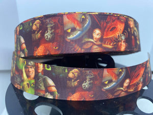 New 1 yard 1 Inch "How to train your Dragon" Custom Print Grosgrain Ribbon