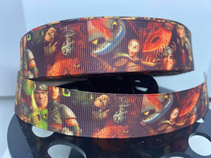 New 1 yard 1 Inch "How to train your Dragon" Grosgrain Ribbon
