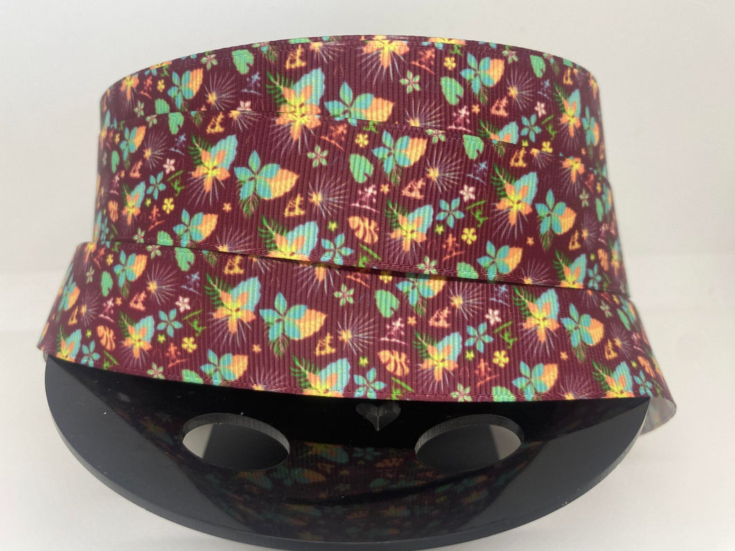 1 yard 1 inch  Surfing Hawaiian Dooney Aulani Purse Print Grosgrain Ribbon