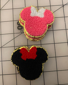 Chenille Varsity Style Iron-on Minnie Mouse