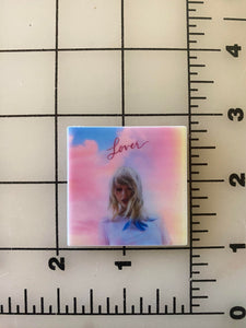 Taylor Swift Lover" Album Cover Square Flat back Printed Resin