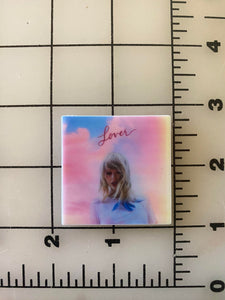NEW Taylor Swift Lover" Album Cover Square Flat back Printed Resin
