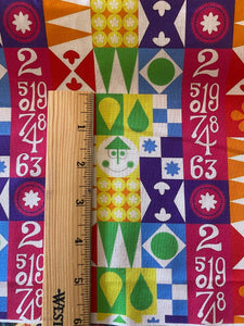 NEW 100% Cotton Small World Primary colors Print Fabric