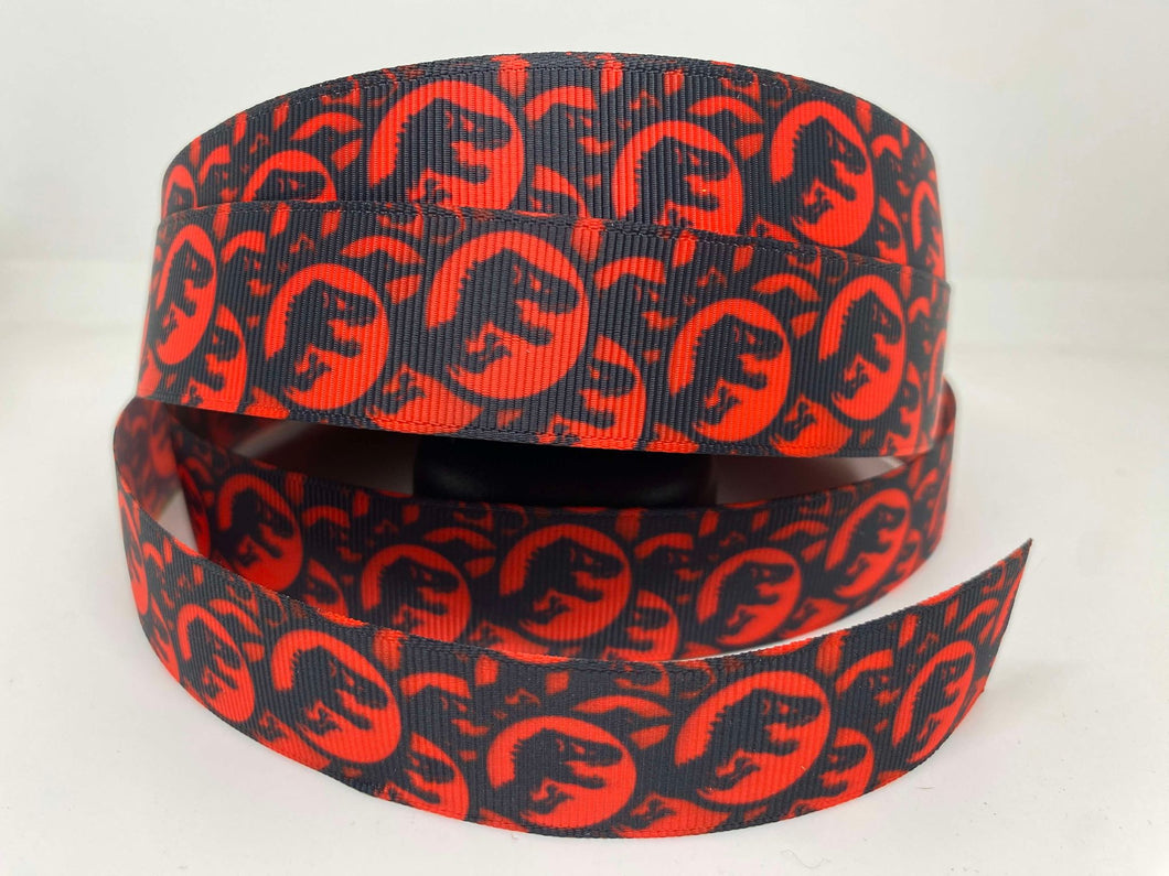1 yard 1 inch Jurassic Park/World Inspired Grosgrain Ribbon