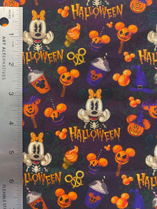 100% Cotton Minnie Halloween Custom Fabric