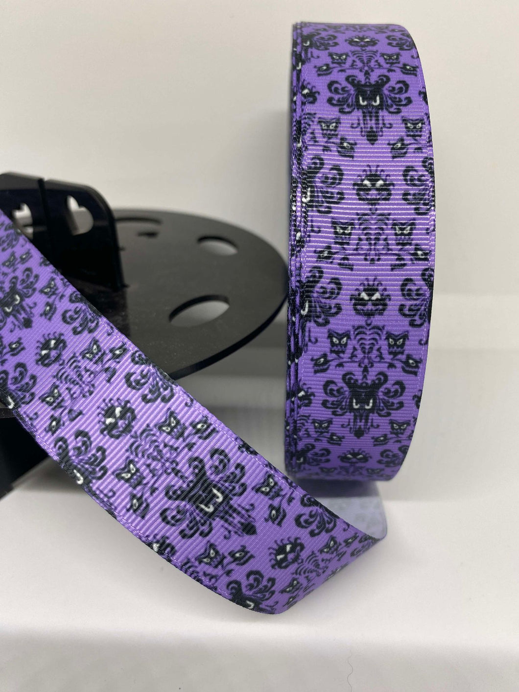 1 yard 1 inch Haunted Mansion Wallpaper Lanyard Print Grosgrain Ribbon