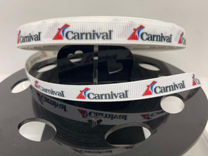 1 Yard 3/8"wide Carnival Cruise Line Grosgrain Ribbon