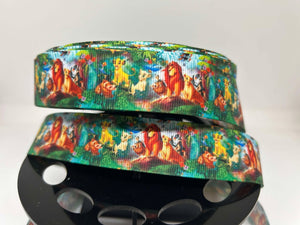 NEW 1 yard 1" inch wide Lion King Grosgrain Ribbon