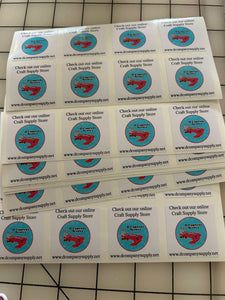 Custom Printed Square Sticker sheets