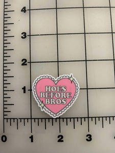 NEW "Hoes Before Bros" flatback Printed Resin