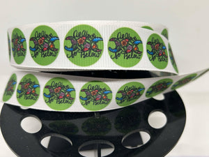 NEW 1 yard 1 inch "As Above so below" Triple Moon Grosgrain Ribbon