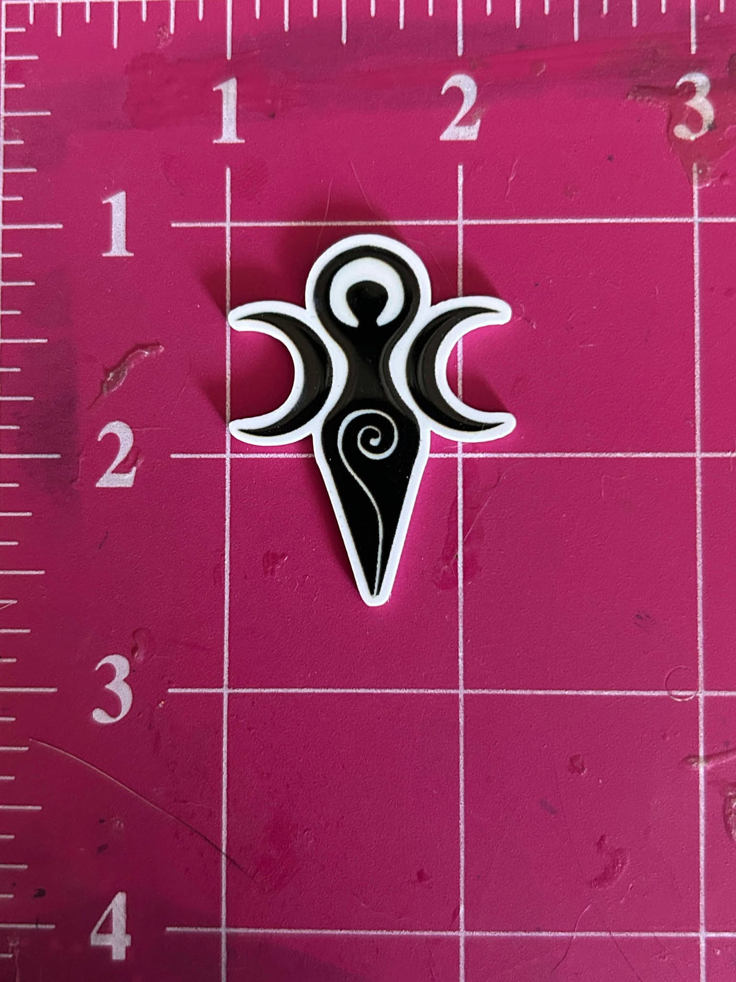 NEW Triple Moon Goddess Flat back Printed Resin