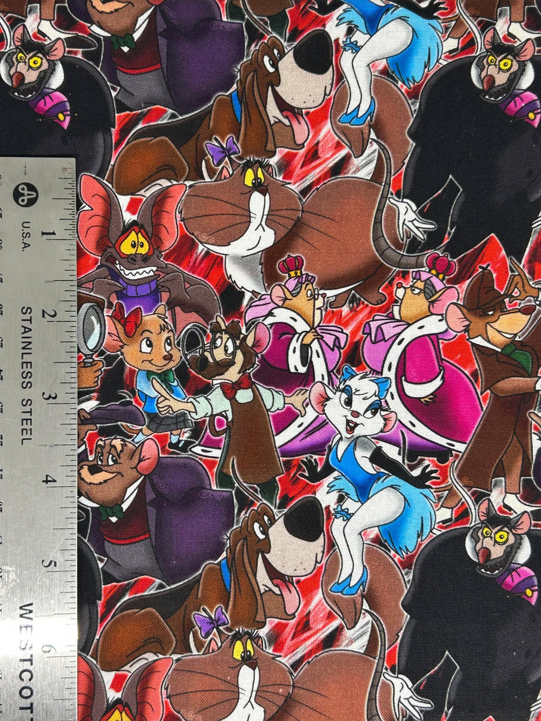 NEW  100% Cotton Disney's The Great Mouse Detective Cotton Fabric