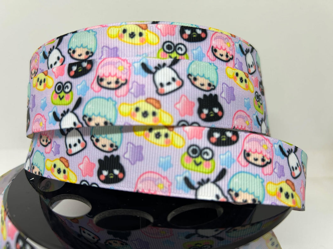 New 1 yard 1 inch Sanrio Characters Grosgrain Ribbon