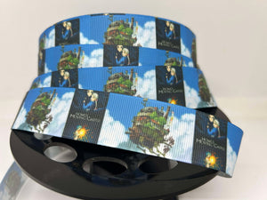 NEW 1 yard 1 inch Studio Ghibli Anime "Howl's Moving Castle" Grosgrain Ribbon