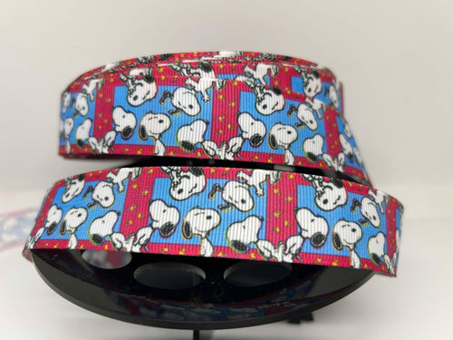 NEW 1 yard 1 Inch Snoopy / Peanuts Grosgrain Ribbon