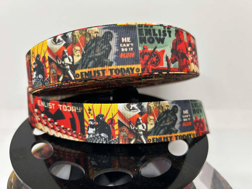 NEW 1 yard 1 inch Star Wars Empire Propaganda Posters Grosgrain Ribbon