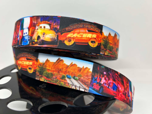 NEW 1 yard 1 inch CarsLand Grosgrain Ribbon