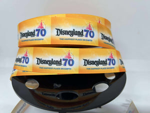 NEW 1 yard 1 inch Disneyland 70th Anniversary Grosgrain Ribbon