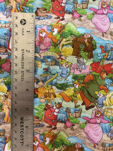 NEW 100% Cotton Disney's Robin Hood Custom Print Fabric
