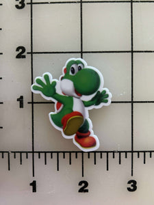 NEW Super Mario Bros Yoshi Flat back Printed Resin