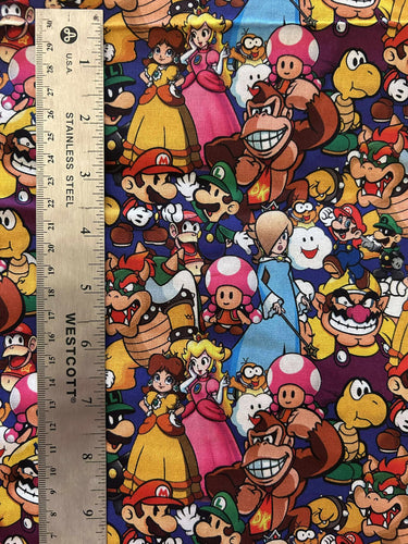 NEW 100% Cotton Super Mario World Custom Print Fabric