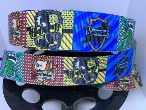 1 yard 1 inch Harry Potter Houses Hogwarts Grosgrain Ribbon