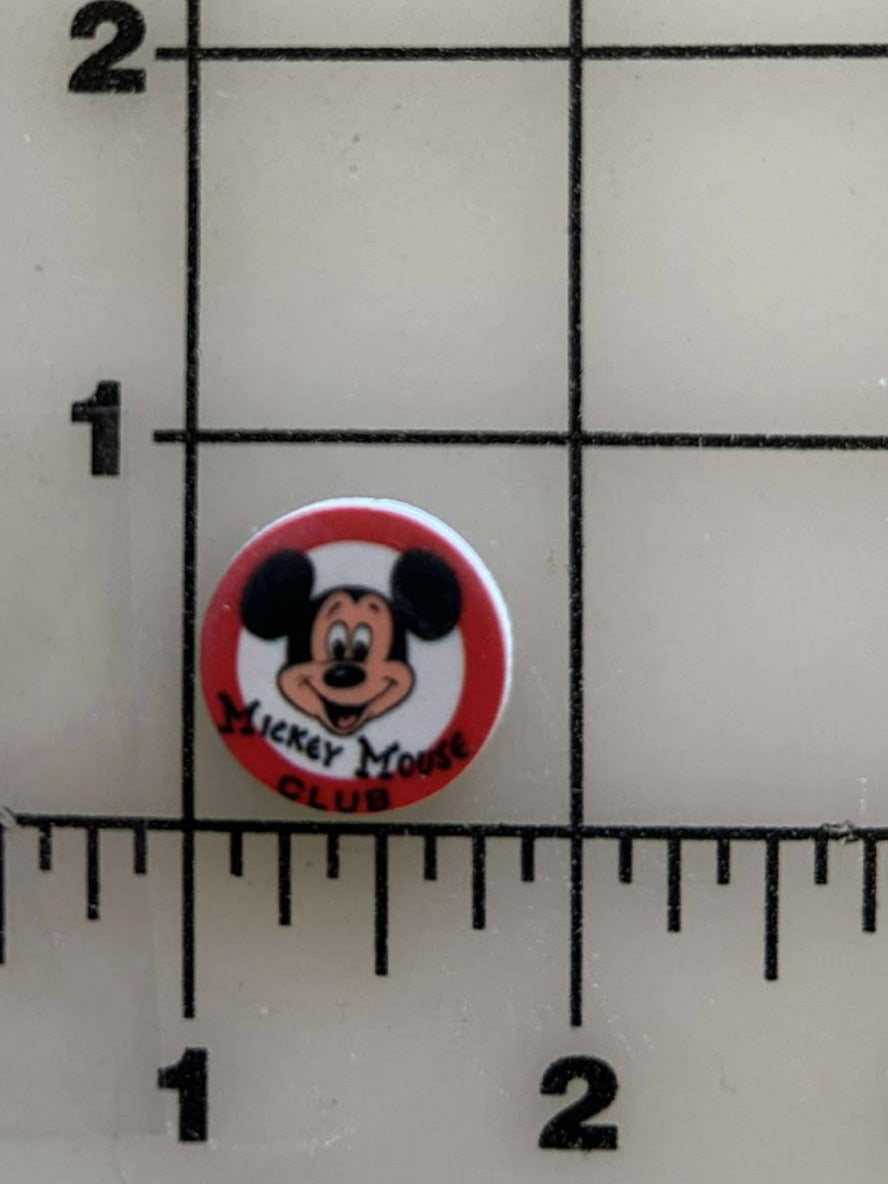 NEW Small Mickey Mouse Club Flat back Printed Resin