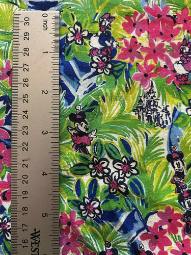 Custom Printed 100% Cotton Disney Minnie and Daisy Tropics Fabric