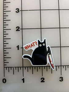 NEW Murder Cat Flatback Printed Resin